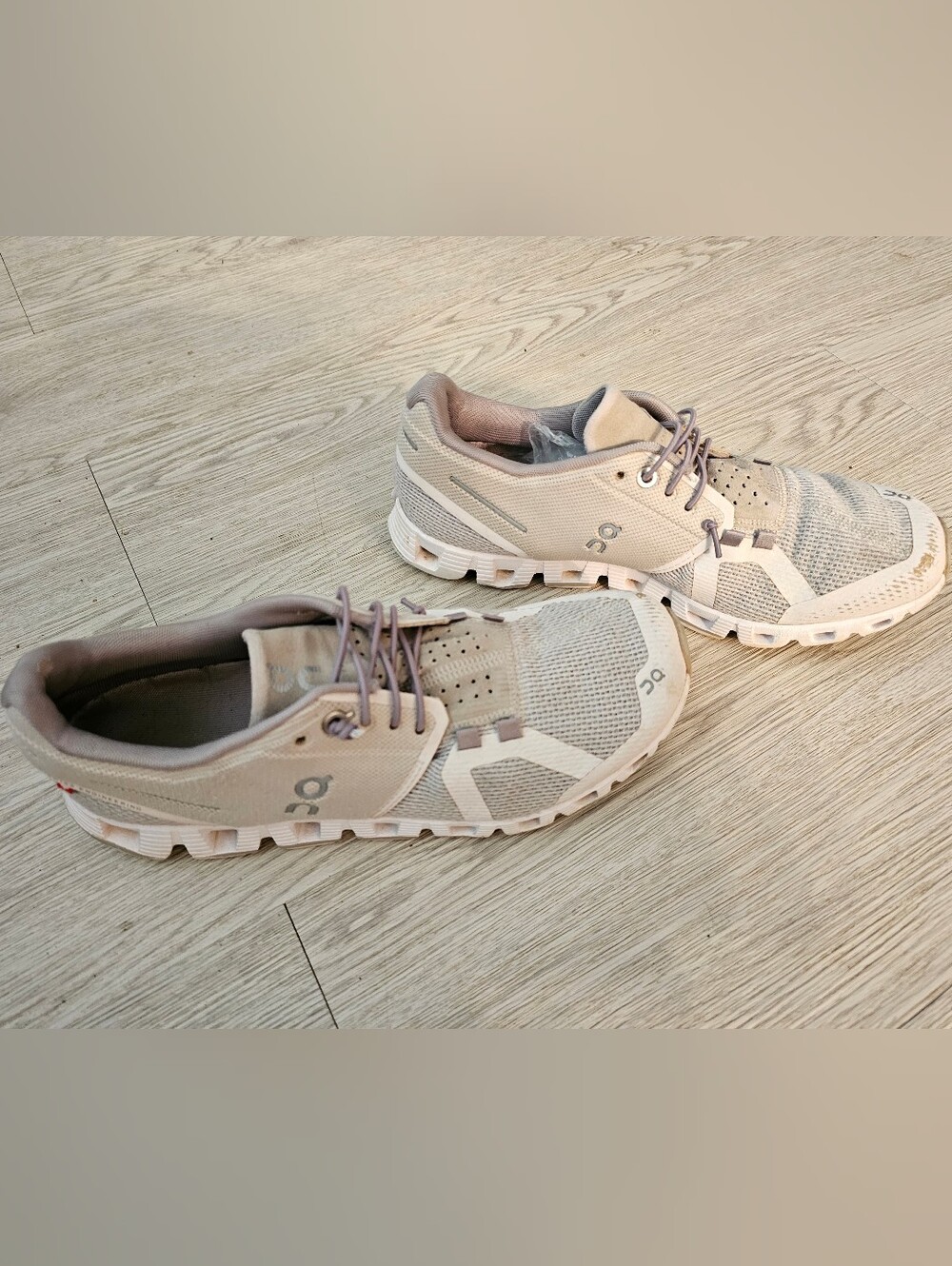 On Running Women's Beige Taupe Trail Sneakers